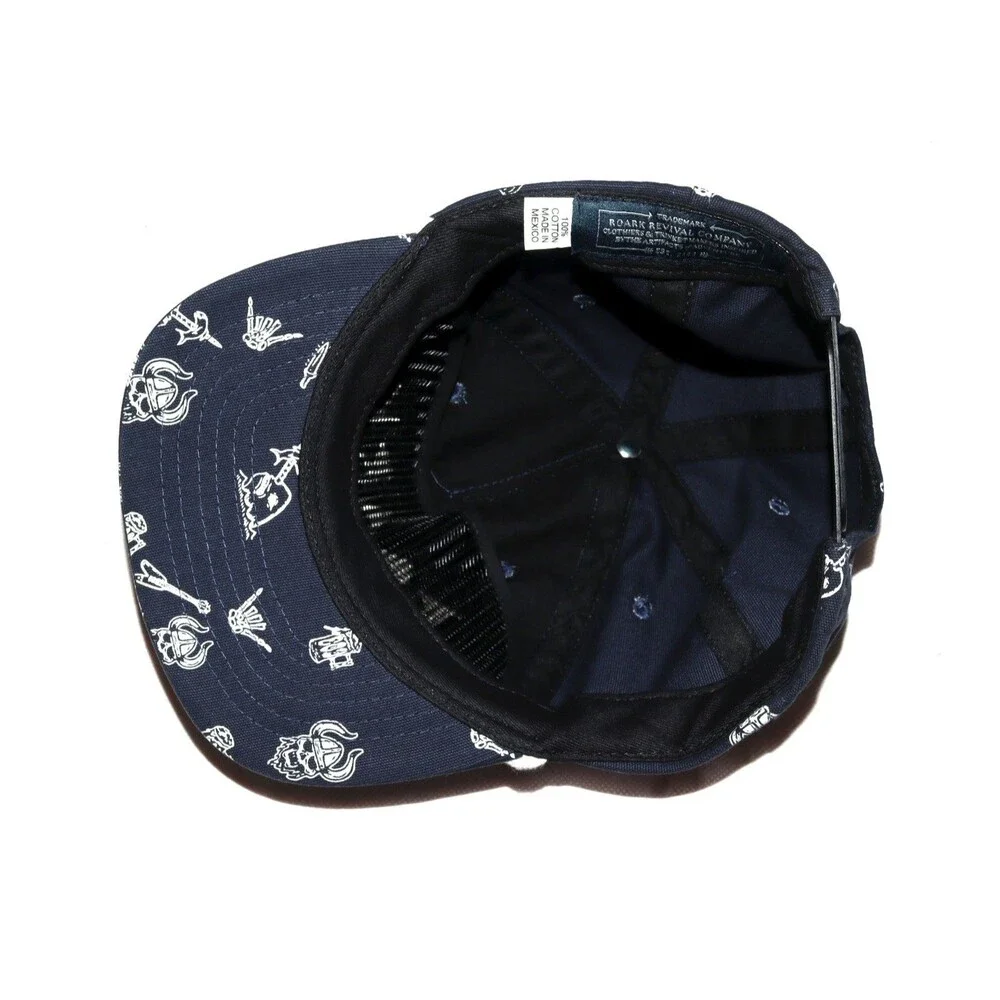 Roark All Over Viking Skulls Swords Mugs Printed Snapback Rope Cap Hat